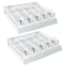 Azar Displays Adjustable Short Divider Bin Cosmetic Tray w Pushers - Customize Slot Size to Product, Clear, 2-Pack 225830-SHORT-CLR-2PK - alternate 1